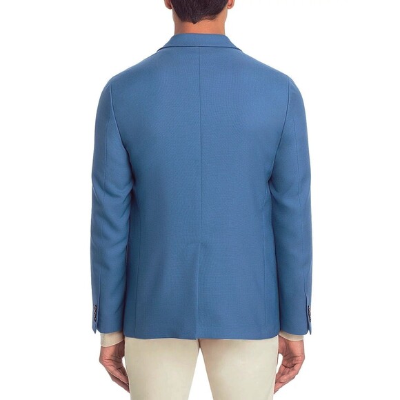 Theory Mens Jacket Clinton Hopsack Slim Fit Wool Sport Coat Sea - NWT $595 - Picture 3 of 7